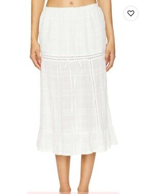 LOBA Valeria Midi Skirt In Ivory